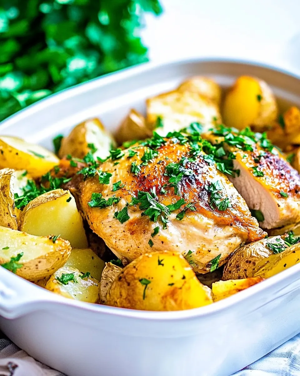 Delicious Roasted Chicken and Potatoes dish photo