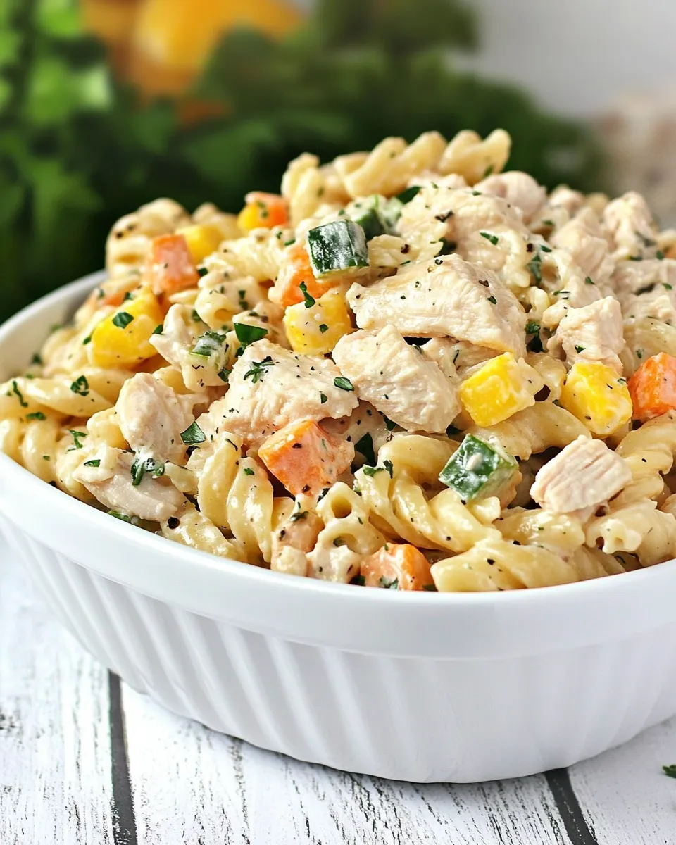 Easy Rotisserie Chicken Ranch Pasta Salad recipe image