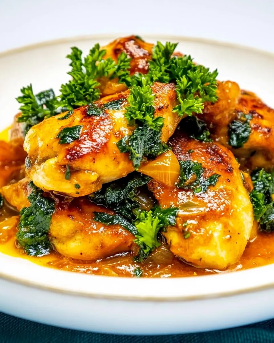 Easy Saffron Chicken with Parsley and Lemon recipe image