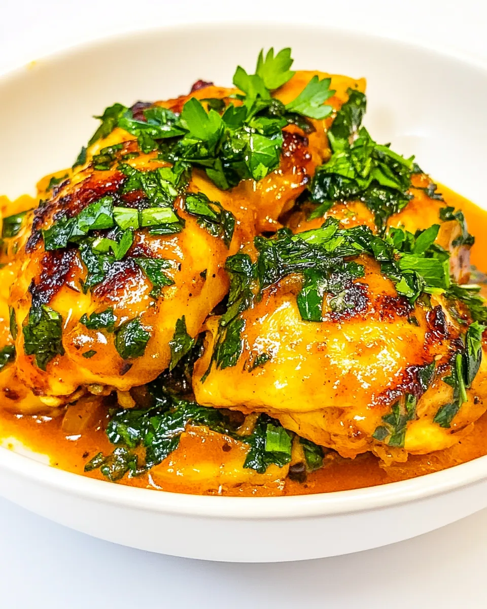 Delicious Saffron Chicken with Parsley and Lemon dish photo