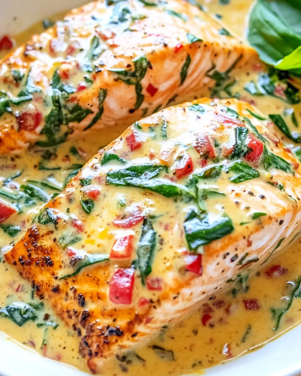 Homemade Salmon in Roasted Pepper Sauce photo