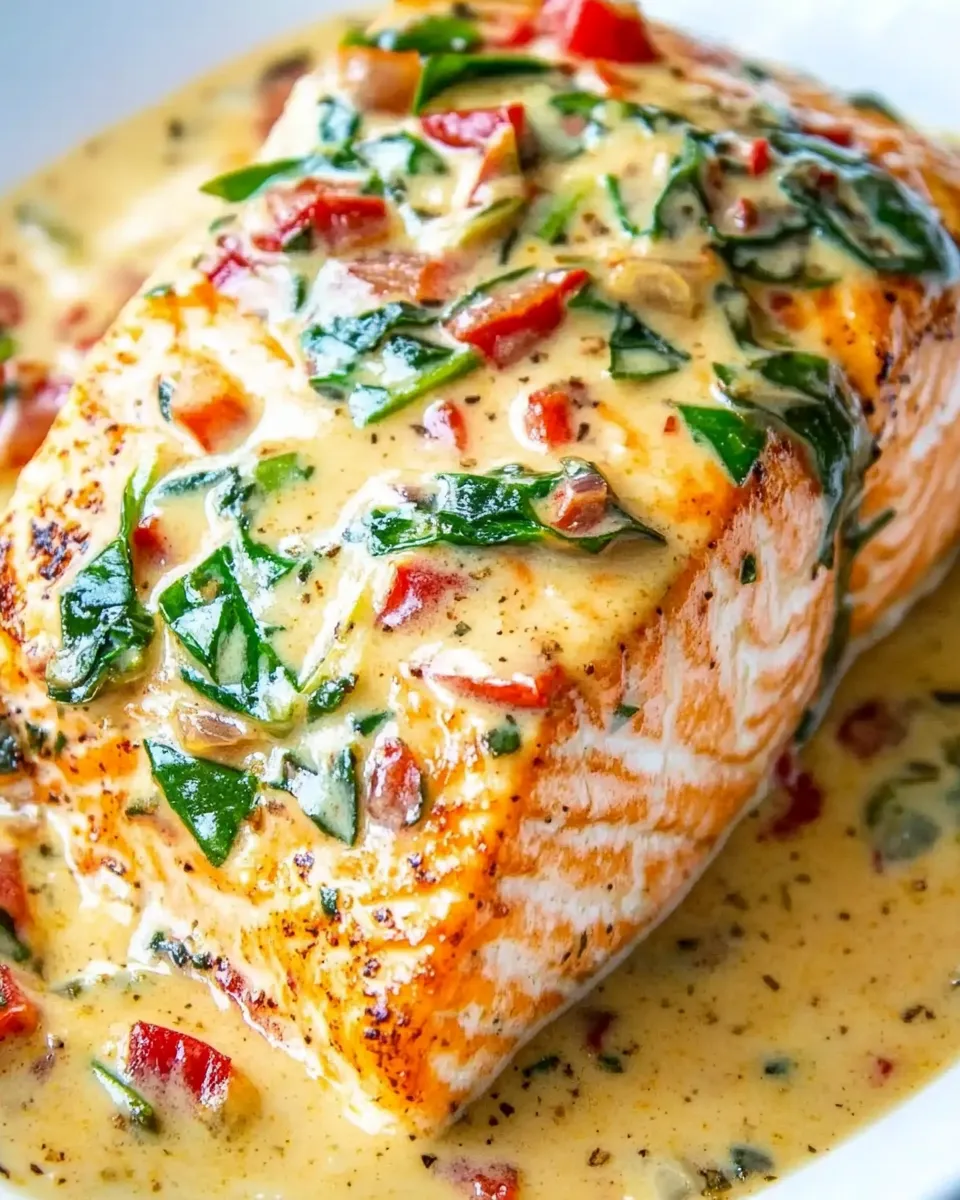 Classic Salmon in Roasted Pepper Sauce image