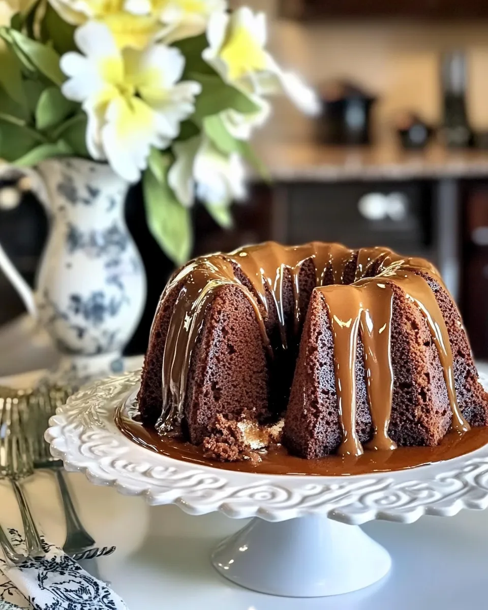 Classic Salted Caramel Chocolate Bundt Cake image