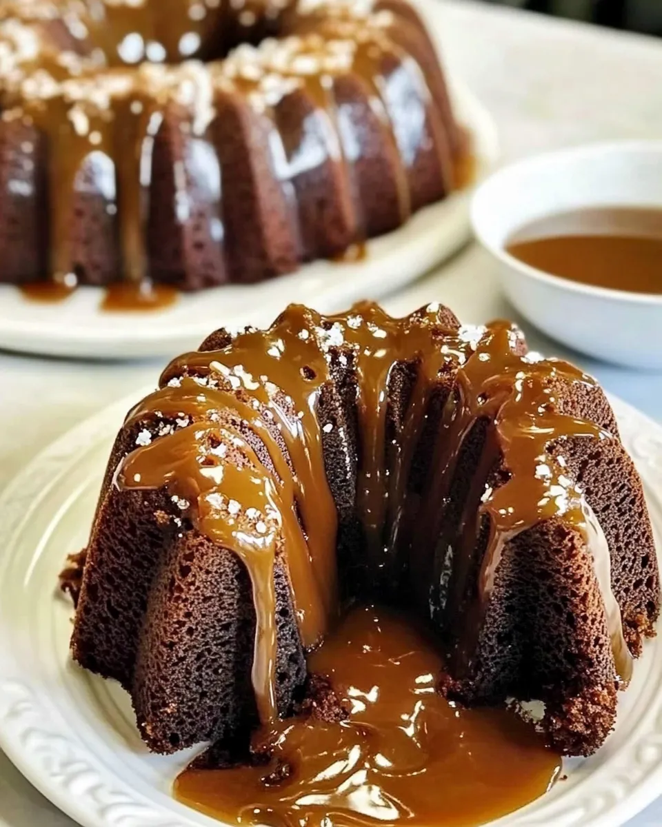 Easy Salted Caramel Chocolate Bundt Cake recipe photo