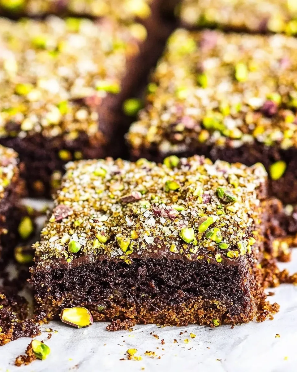 easy Salted Texas Chocolate Sheet Cake with Pistachios recipe photo