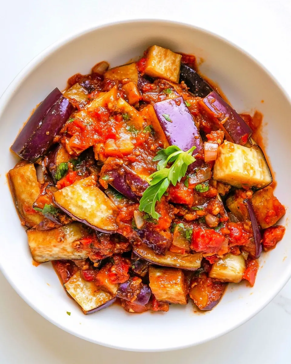 Delicious Sambal Eggplant dish photo