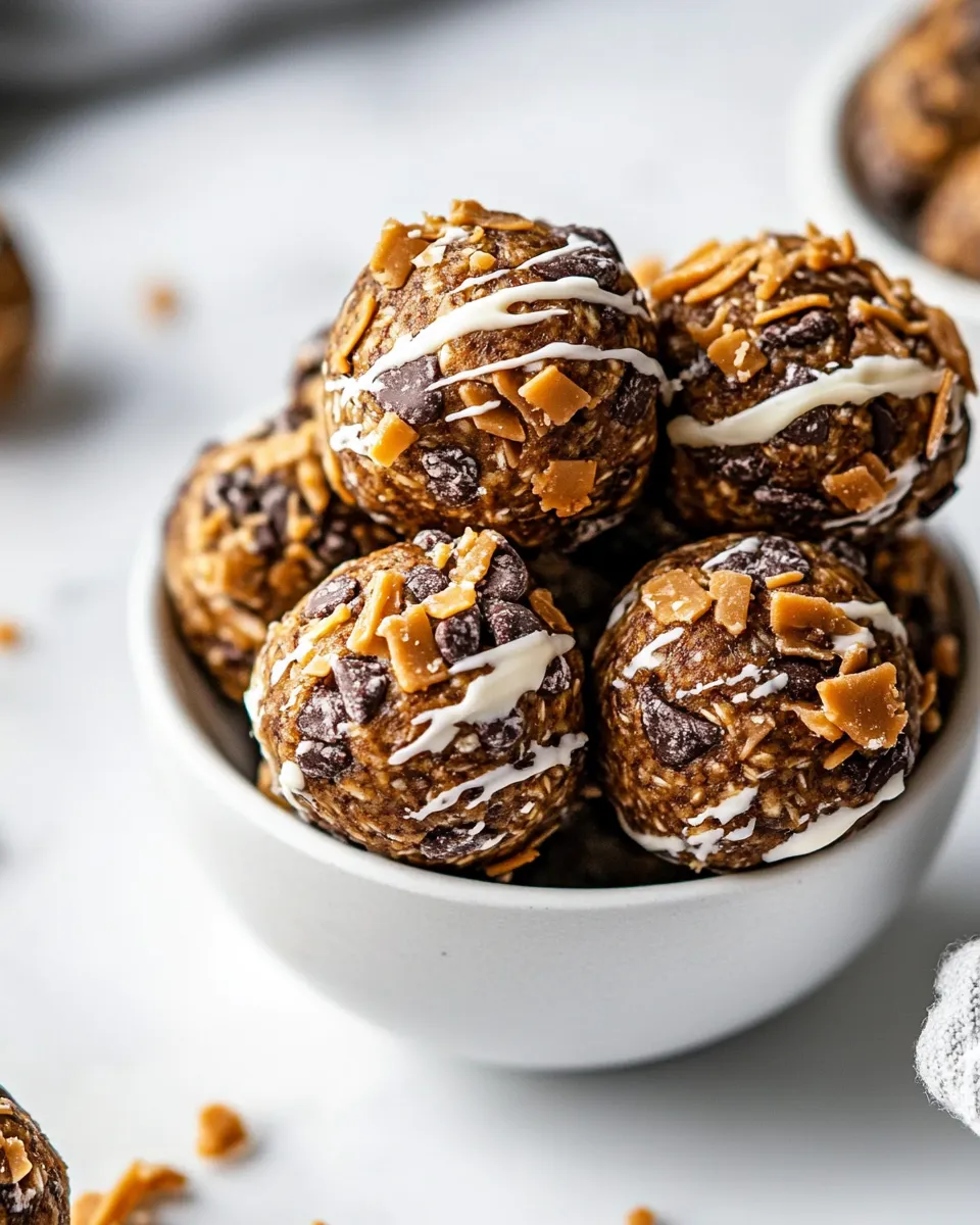 Homemade Samoa Cookie Protein Balls photo