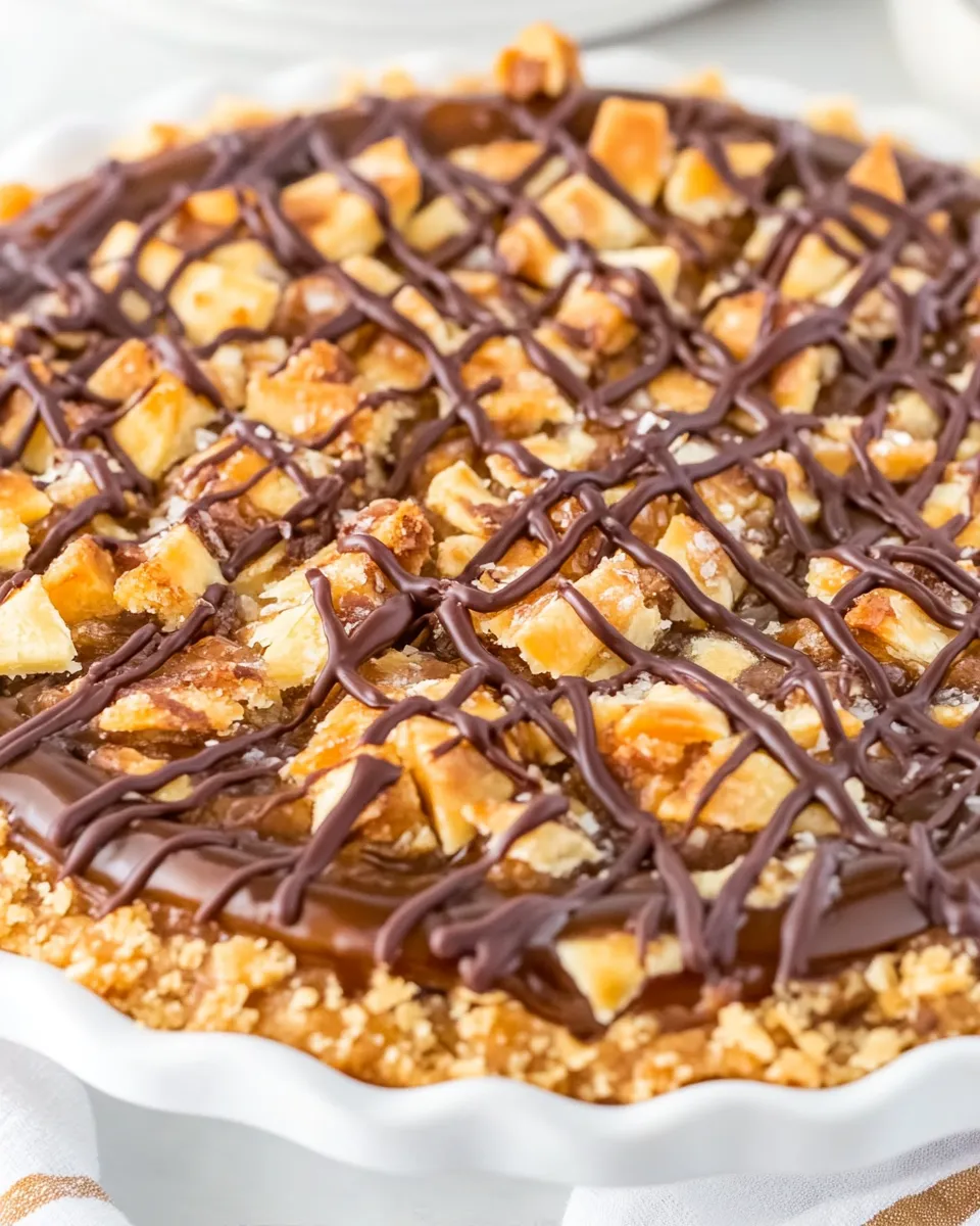 Delicious Samoas Cookie Pie shot