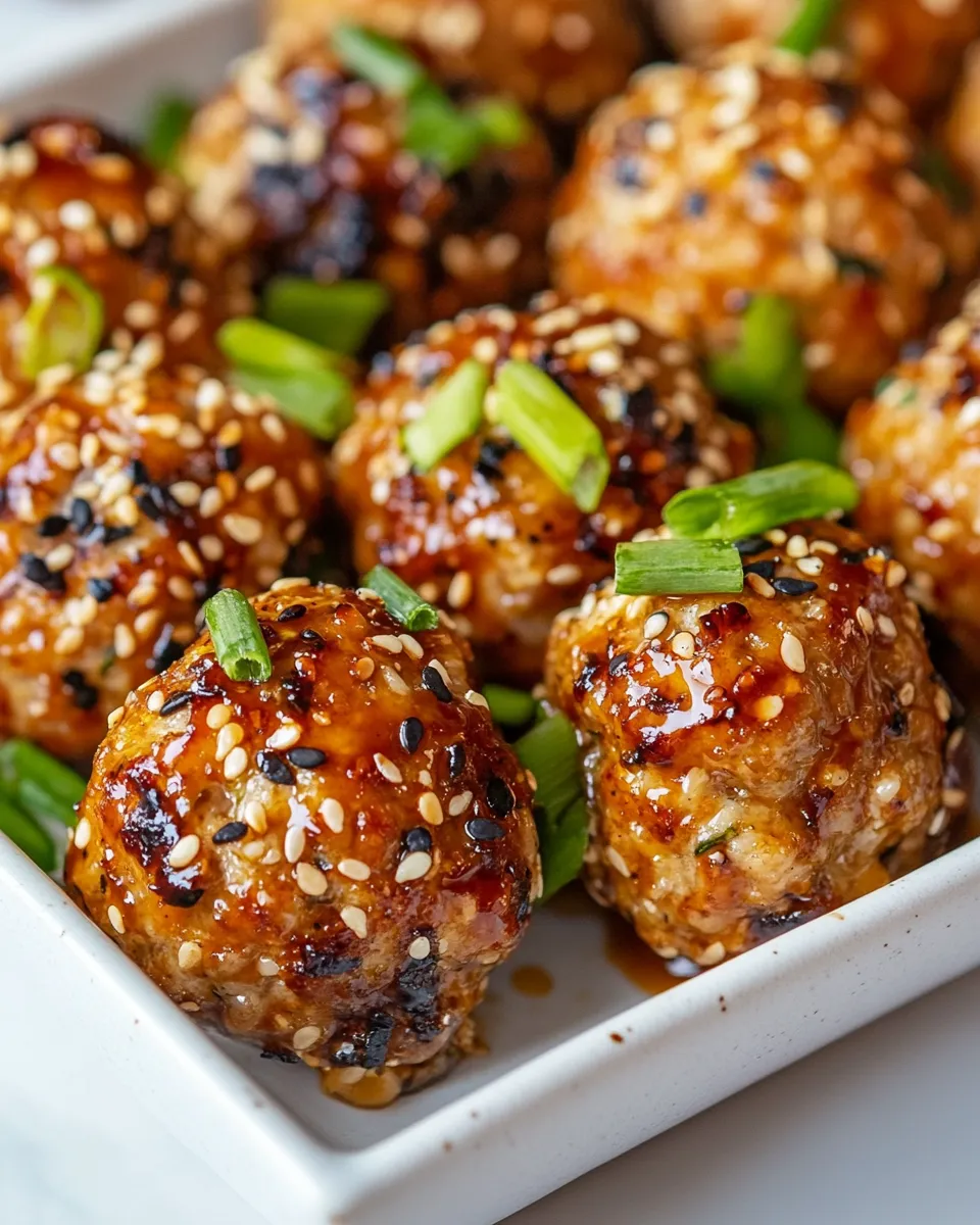 Delicious Sesame Ginger Air Fryer Turkey Meatballs dish photo