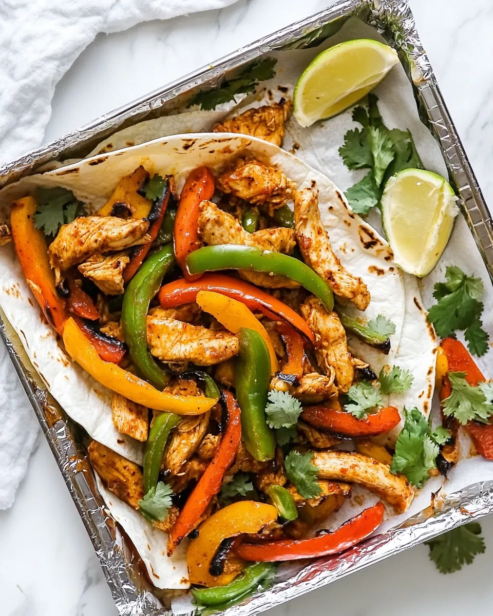 easy Sheet Pan Chicken Fajitas (30 Minute) recipe image