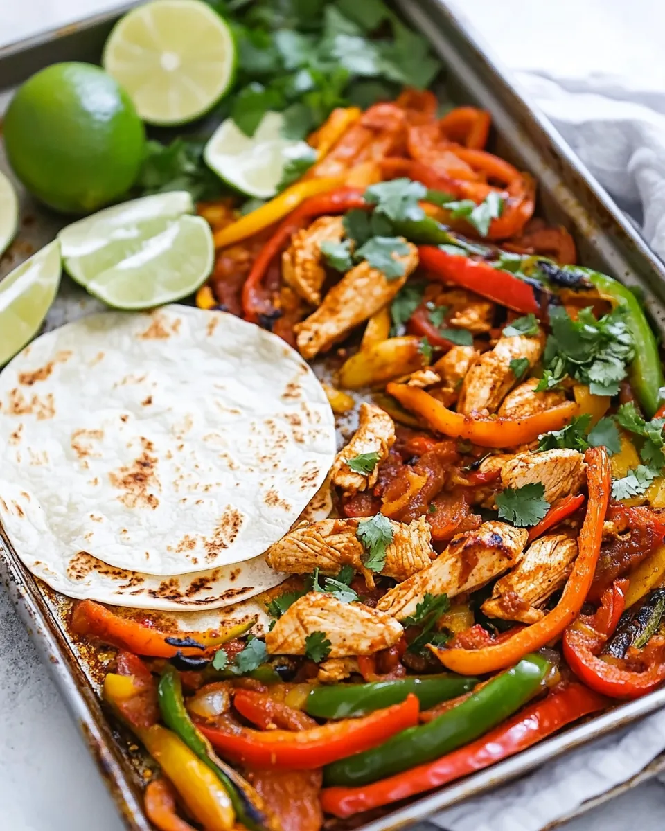 delicious Sheet Pan Chicken Fajitas (30 Minute) dish photo