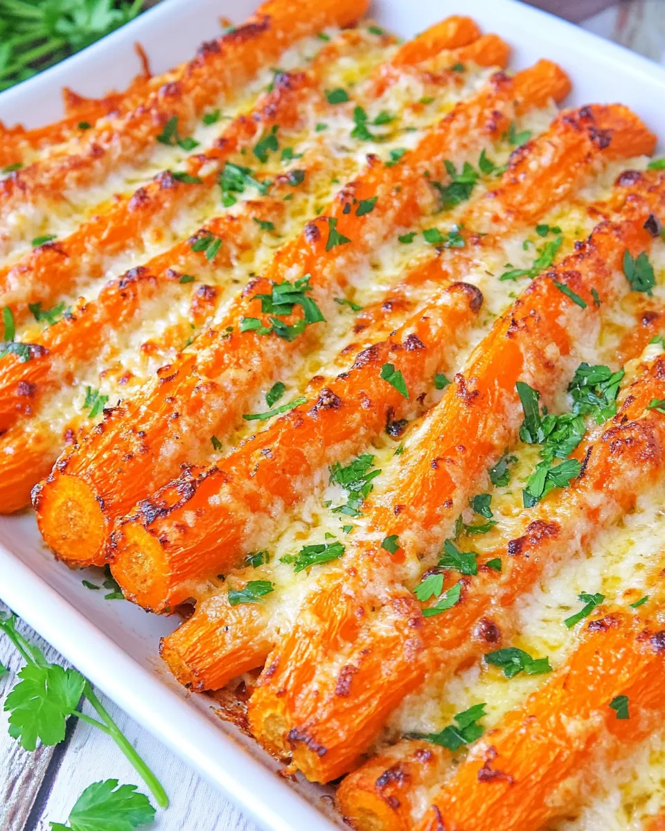 Easy Sheet Pan Garlic Parmesan Carrots recipe photo