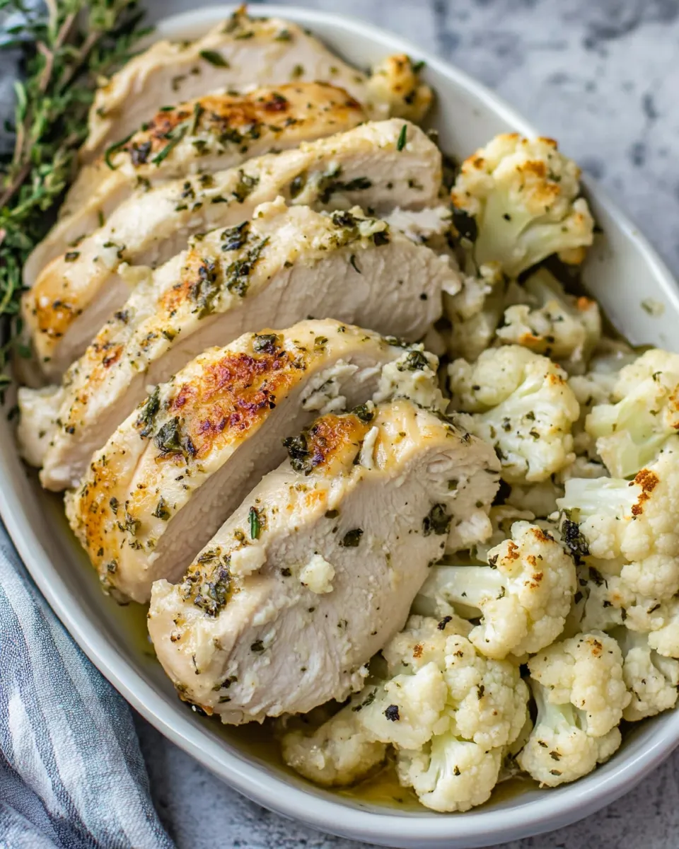delicious Sheet Pan Greek Chicken and Cauliflower dish photo