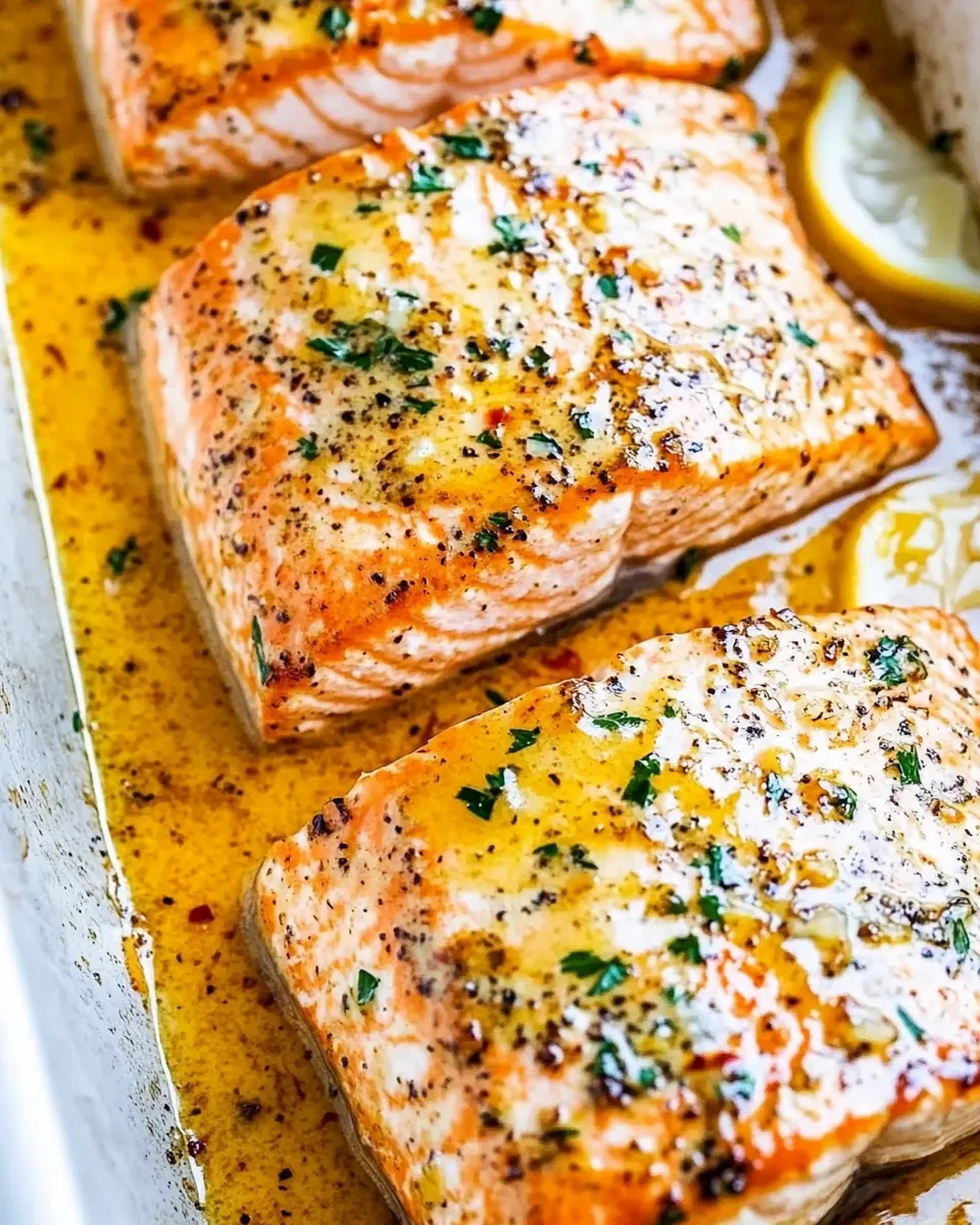 Easy Sheet Pan Lemon Garlic Butter Salmon recipe image