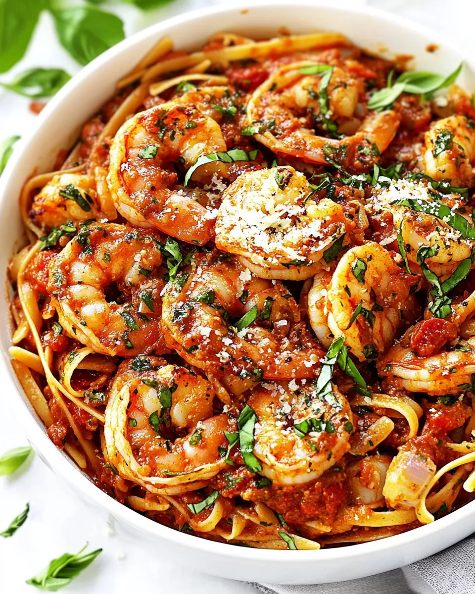 Classic Shrimp Pasta with Red Sauce image