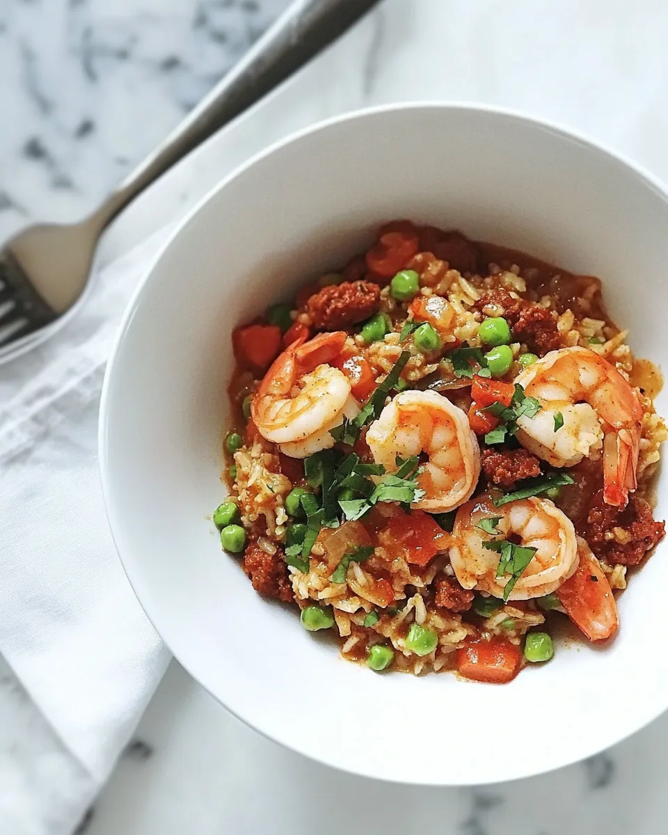 Homemade Shrimp & Chorizo Cajun Jambalaya photo