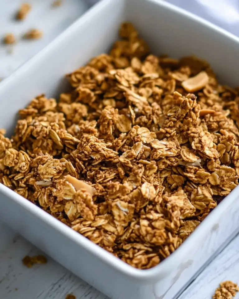 Homemade Simple Crunchy Peanut Butter Granola photo