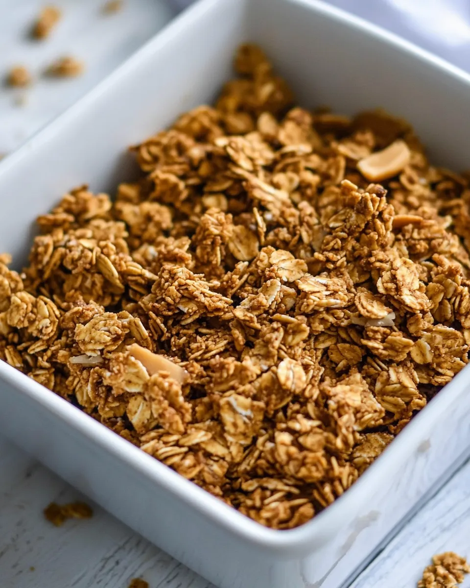 Homemade Simple Crunchy Peanut Butter Granola photo