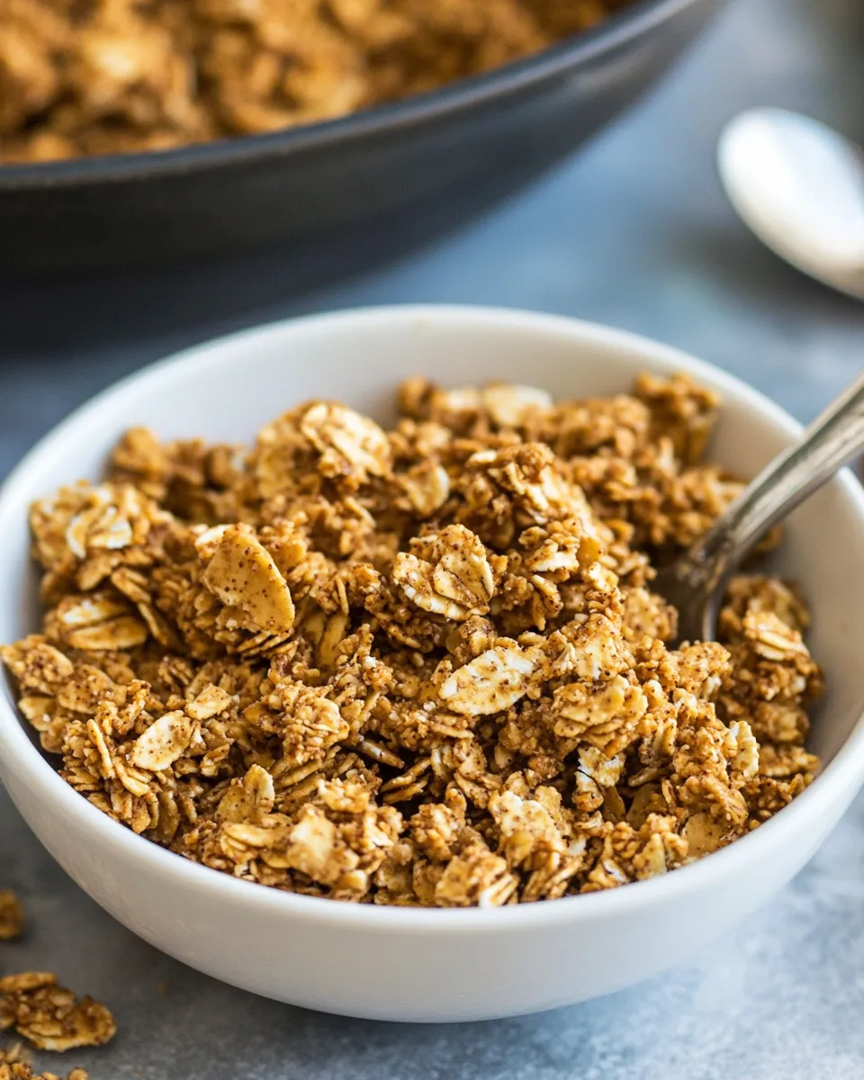 Easy Simple Crunchy Peanut Butter Granola recipe image