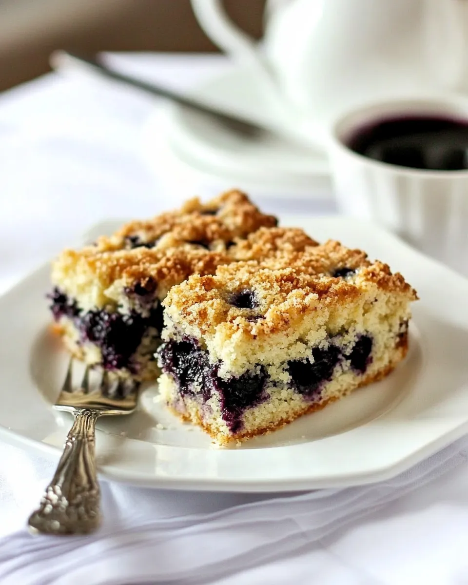 Homemade Simple Lemon-Blueberry Coffee Cake photo