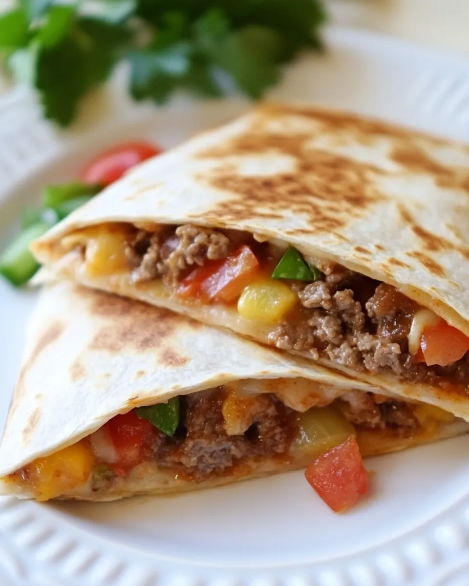 Classic Skinny Buffalo Burger Quesadilla image