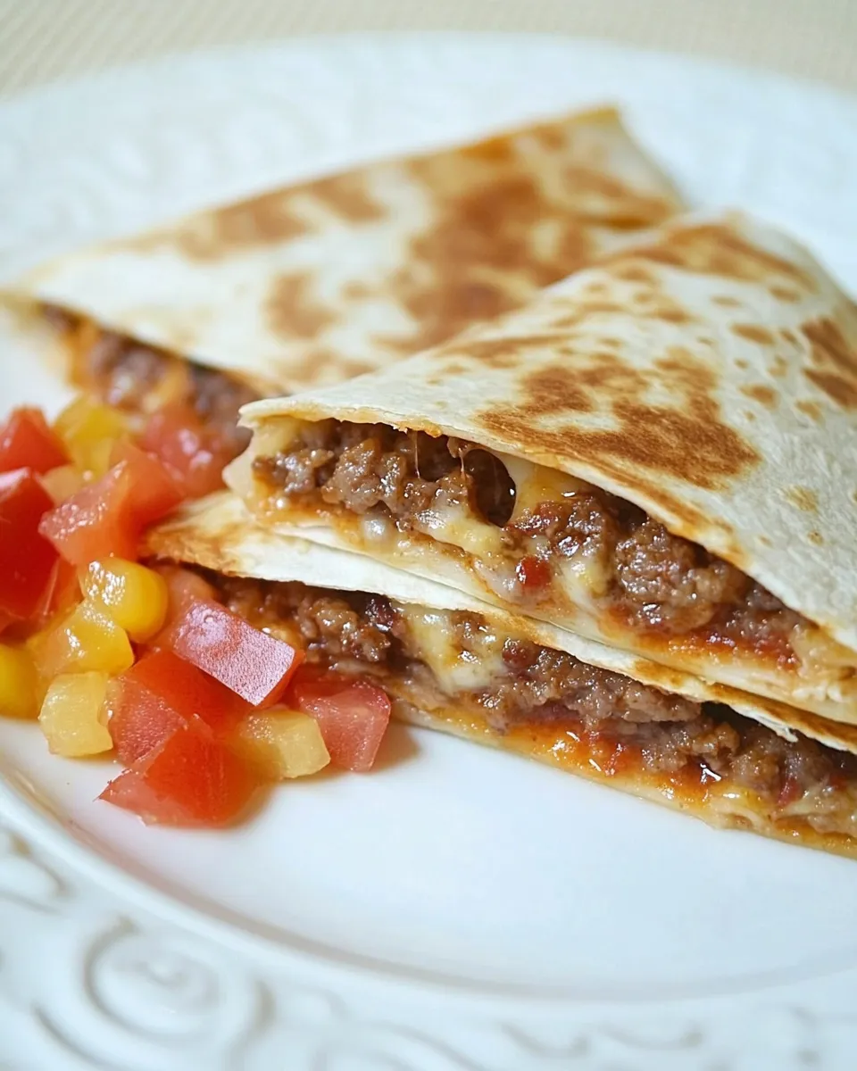 Delicious Skinny Buffalo Burger Quesadilla dish photo