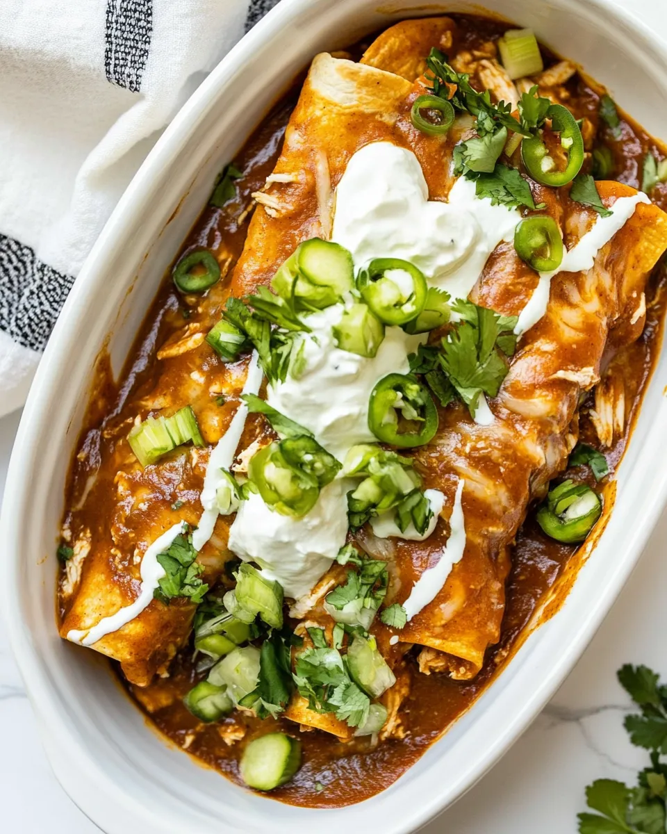 Homemade Slow Cooker Chicken Enchiladas photo