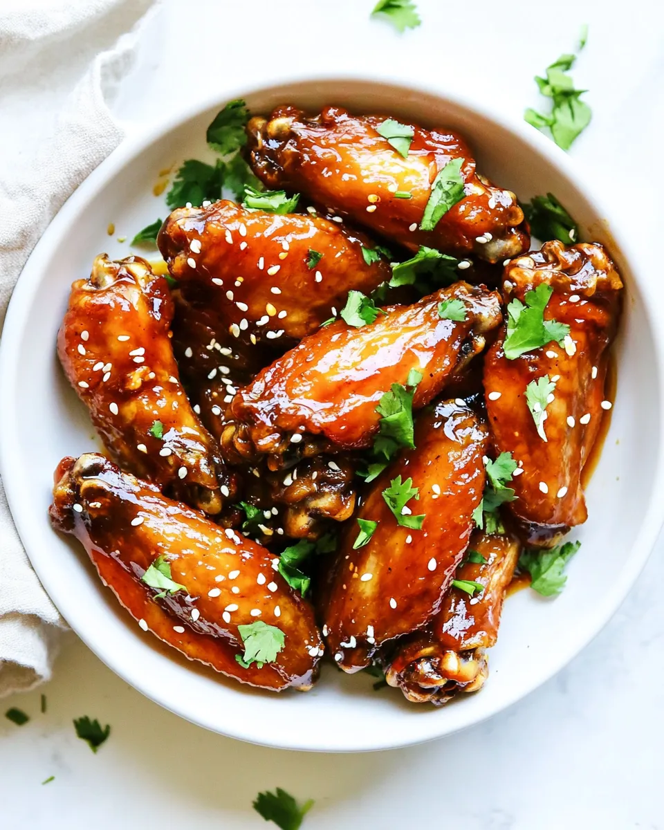 Delicious Slow Cooker Honey Garlic Sriracha Wings dish photo