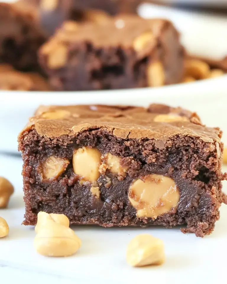 Homemade Slow Cooker Peanut Butter Brownies photo