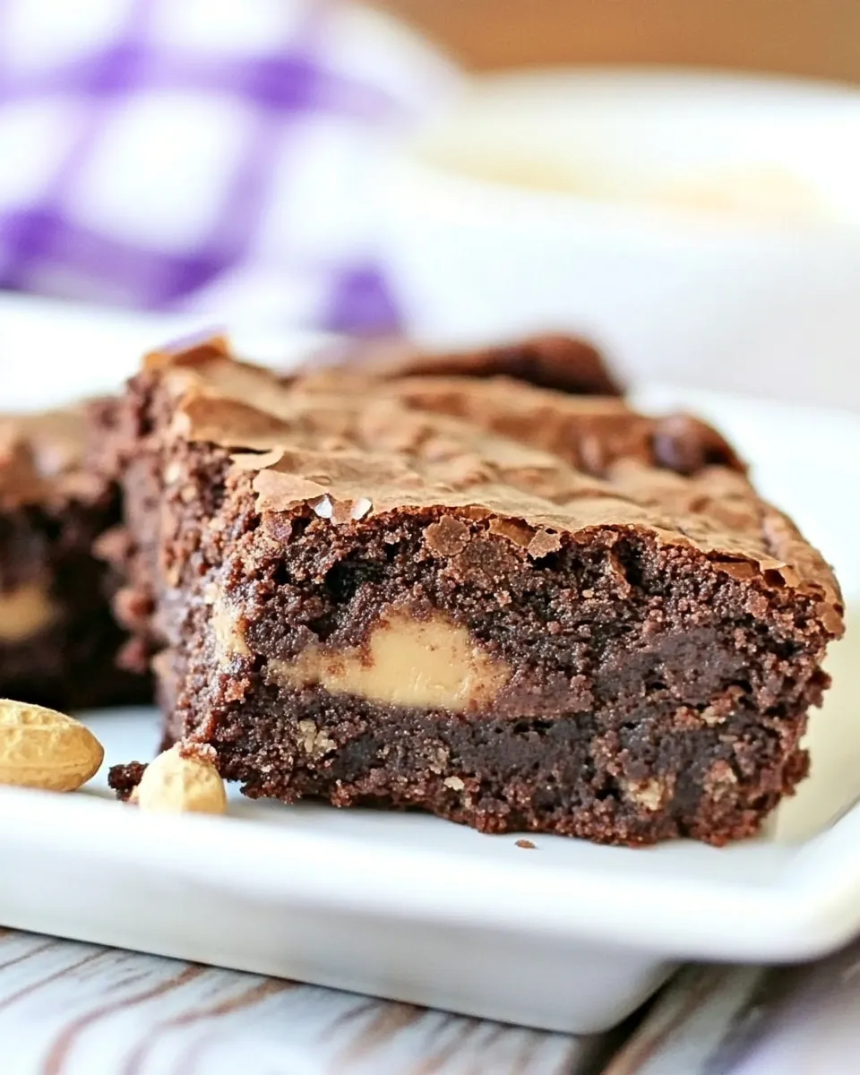 Delicious Slow Cooker Peanut Butter Brownies dish photo