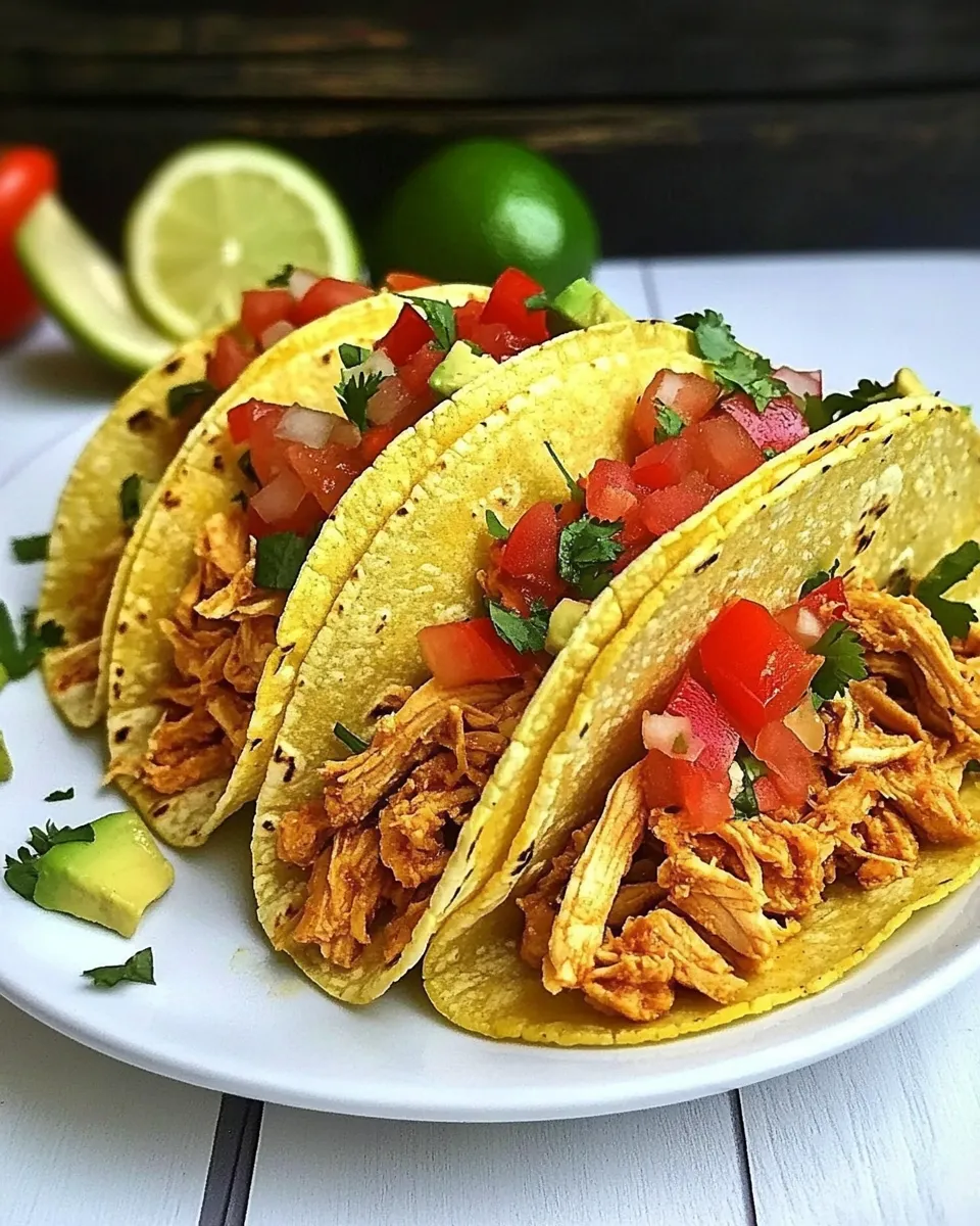 Easy Slow Cooker Protein Chicken Tacos recipe photo