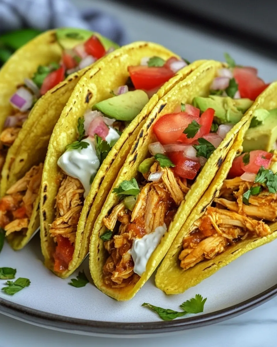 Delicious Slow Cooker Protein Chicken Tacos dish photo