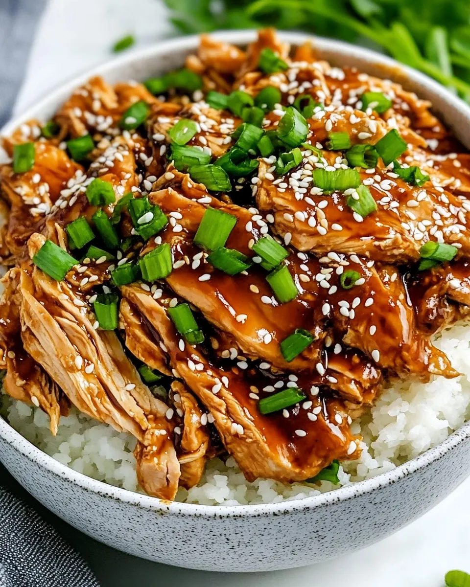 Delicious Slow Cooker Teriyaki Chicken plate image