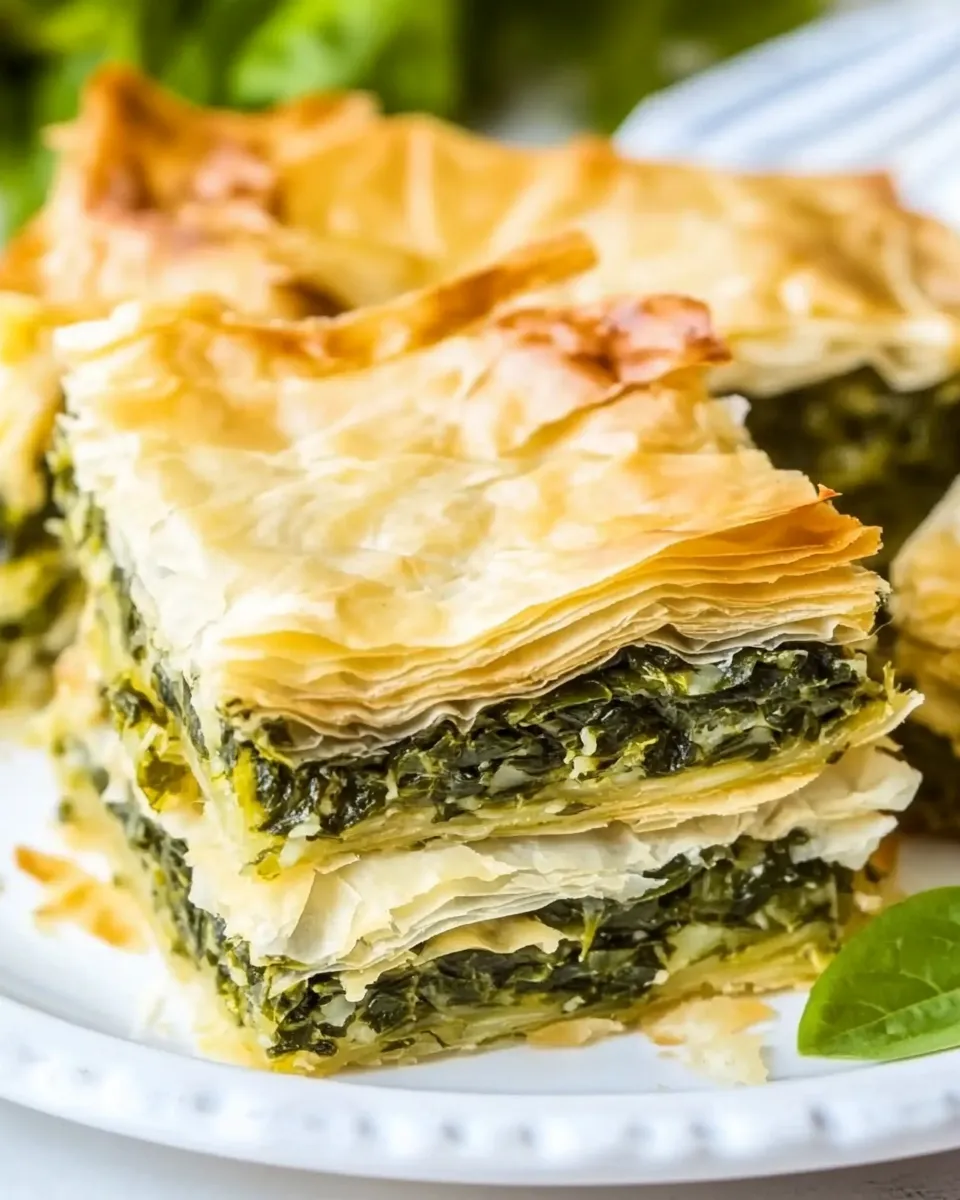 classic Spanakopita - Traditional Greek Spinach Pie image