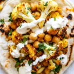 Homemade Spiced Cauliflower Chickpea Pitas photo