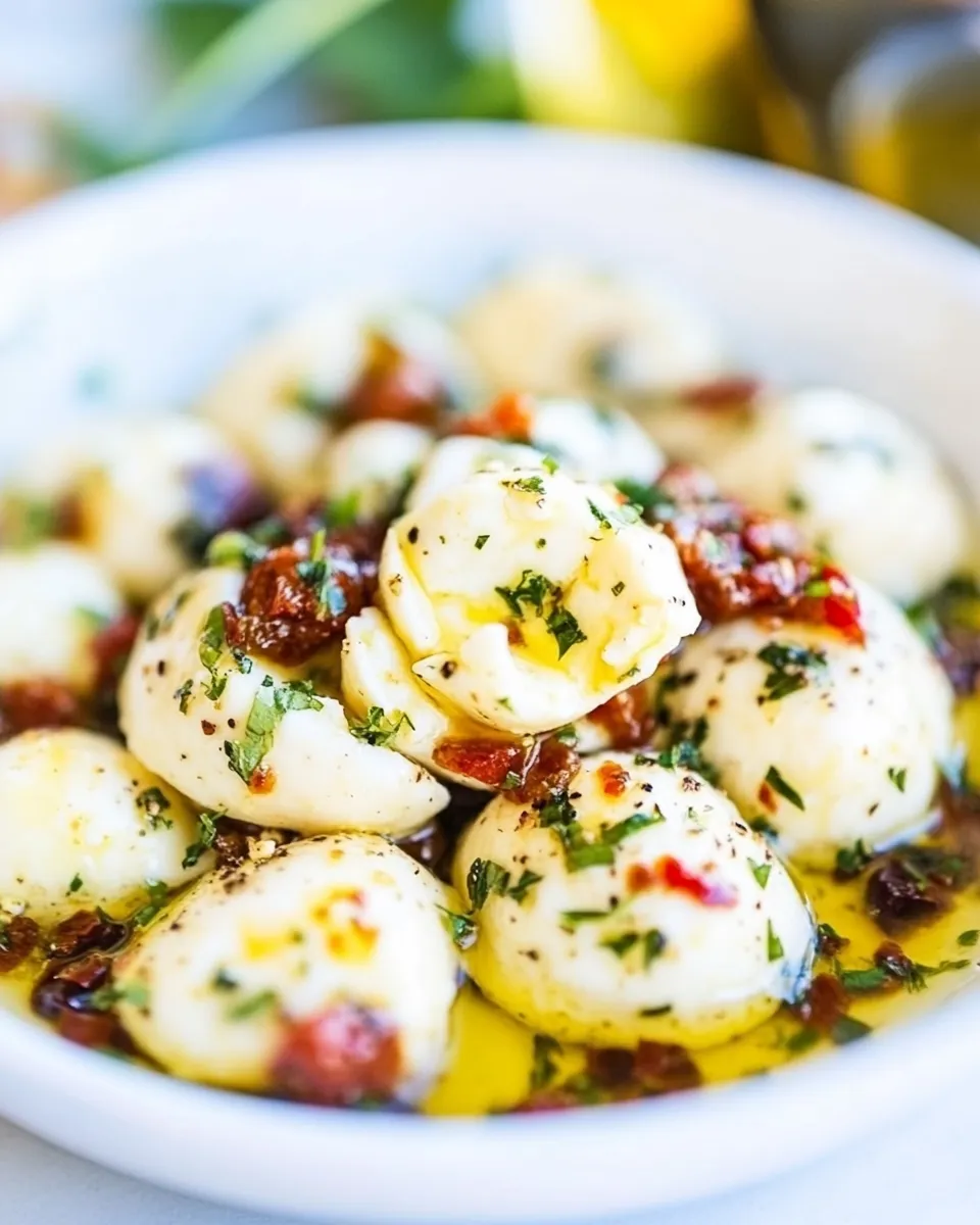 Easy Spicy Marinated Mozzarella recipe photo