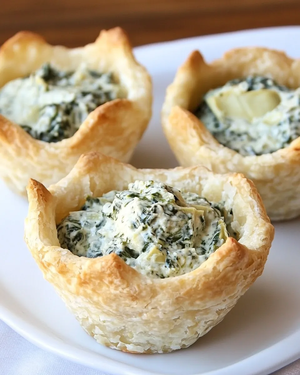 Homemade Spinach Artichoke Dip Cups photo