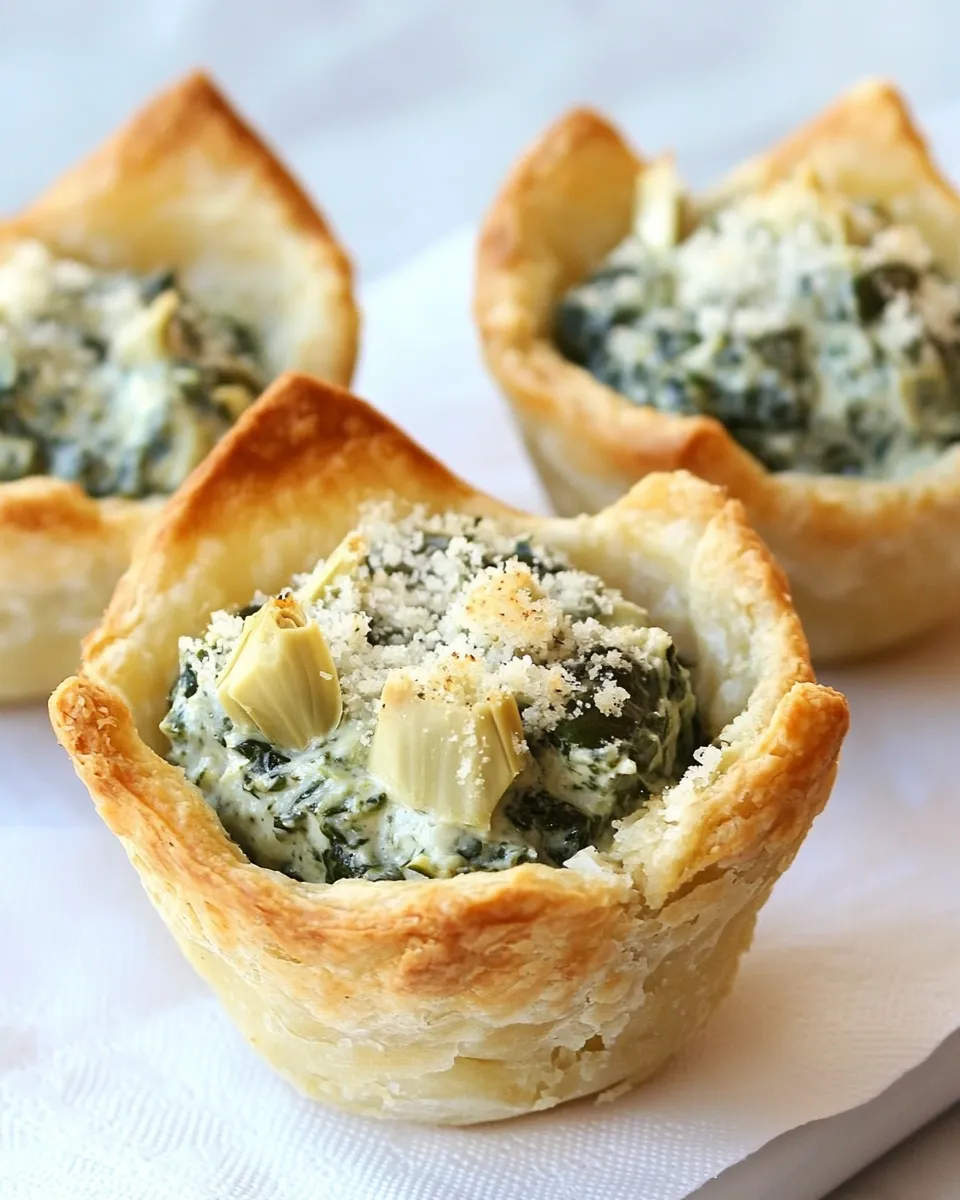 Delicious Spinach Artichoke Dip Cups dish photo