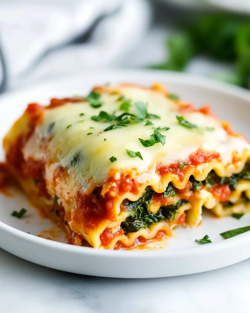 Classic Spinach Lasagna Roll Ups image
