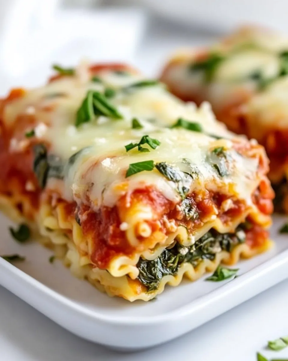 Delicious Spinach Lasagna Roll Ups dish photo