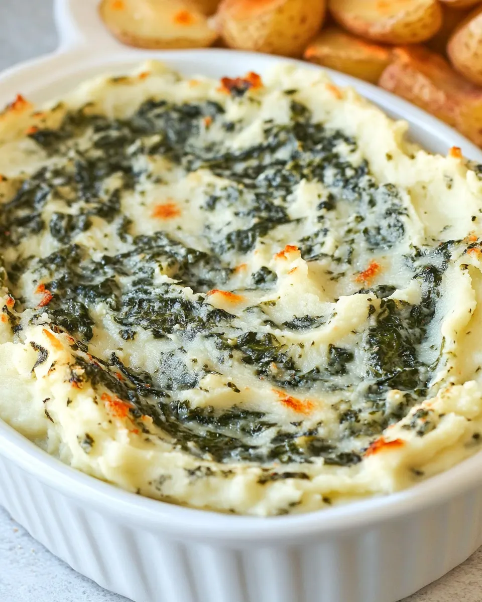 Homemade Spinach Mashed Potatoes photo