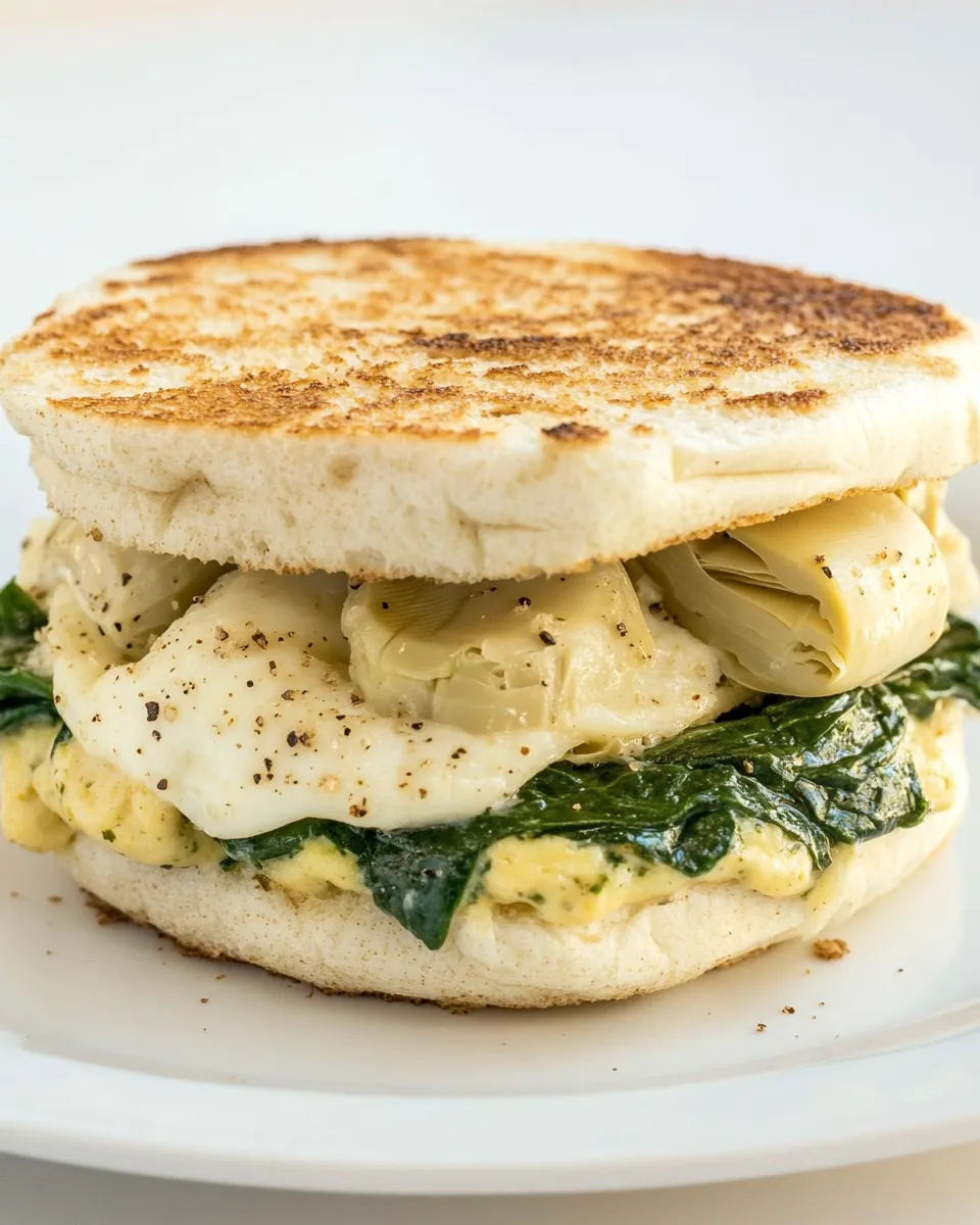 Classic Spinach and Artichoke Breakfast Sandwich image