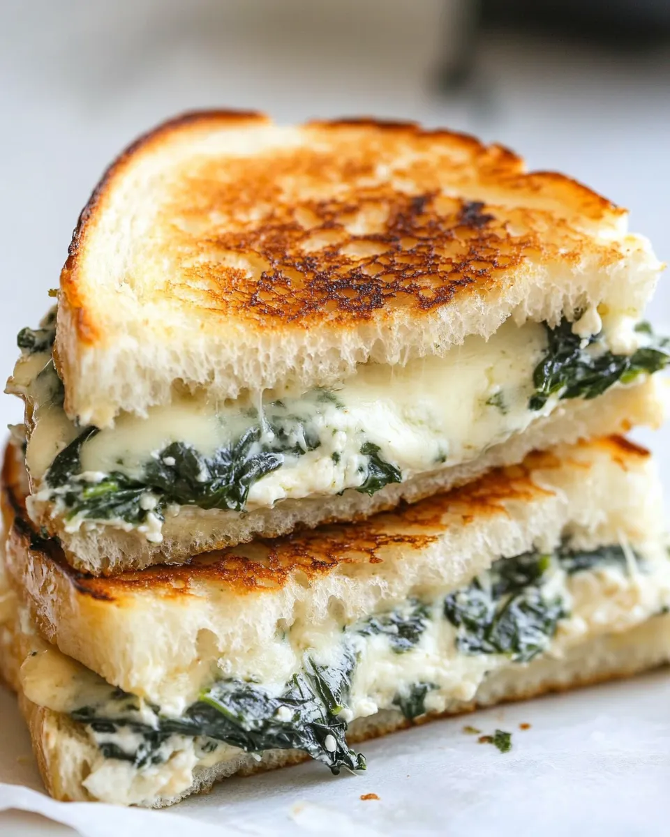 Homemade Spinach and Ricotta Grilled Cheese photo