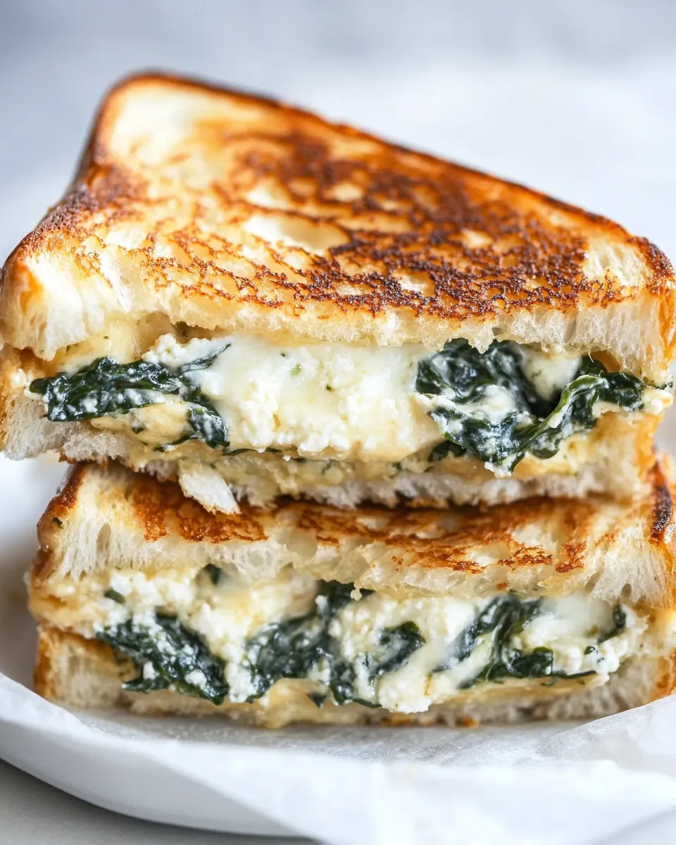 Classic Spinach and Ricotta Grilled Cheese image