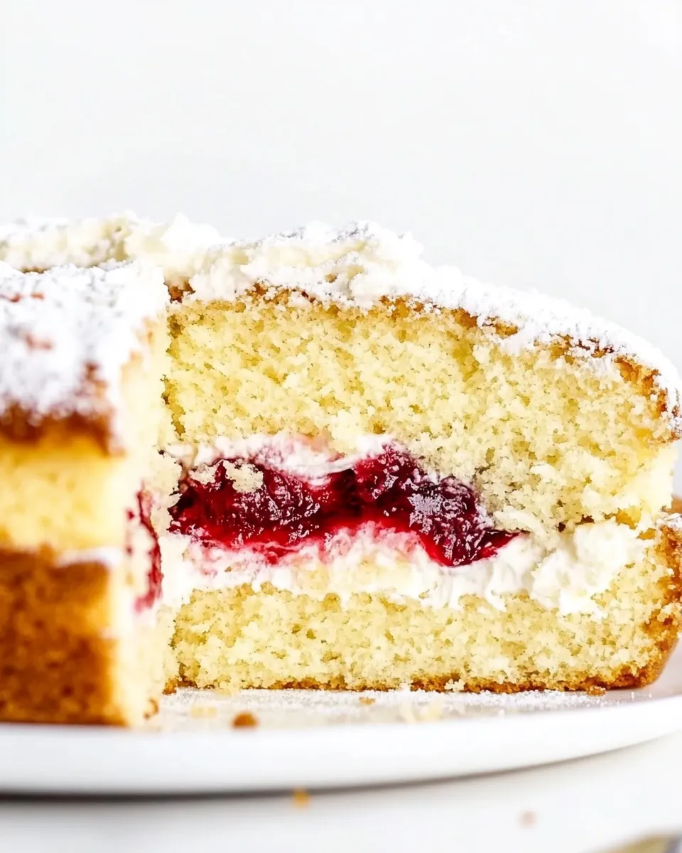 Classic Sugar Free Keto Victoria Sponge Cake image