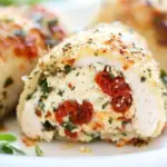 Homemade Sun Dried Tomato and Cheese Stuffed Chicken Rollatini photo