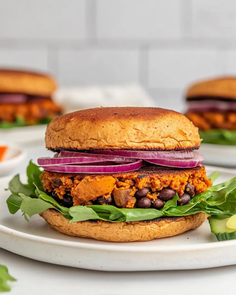 Homemade Sweet Potato Black Bean Burgers photo