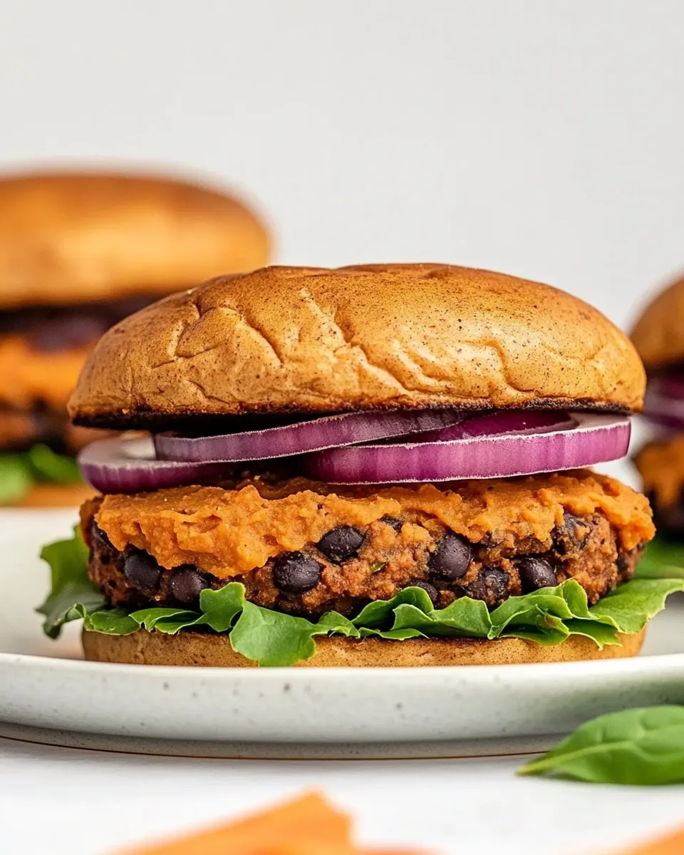 Easy Sweet Potato Black Bean Burgers recipe photo