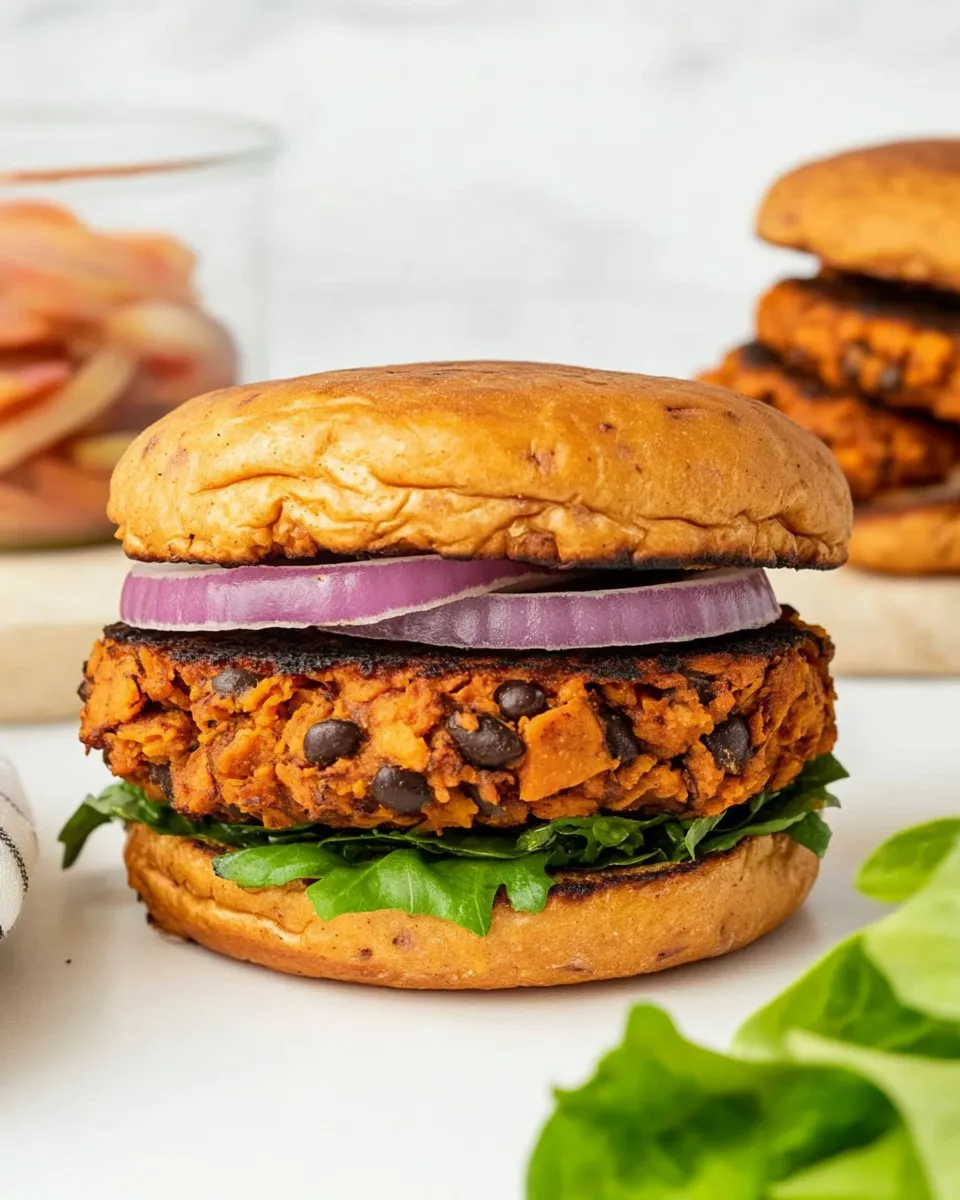Delicious Sweet Potato Black Bean Burgers dish photo