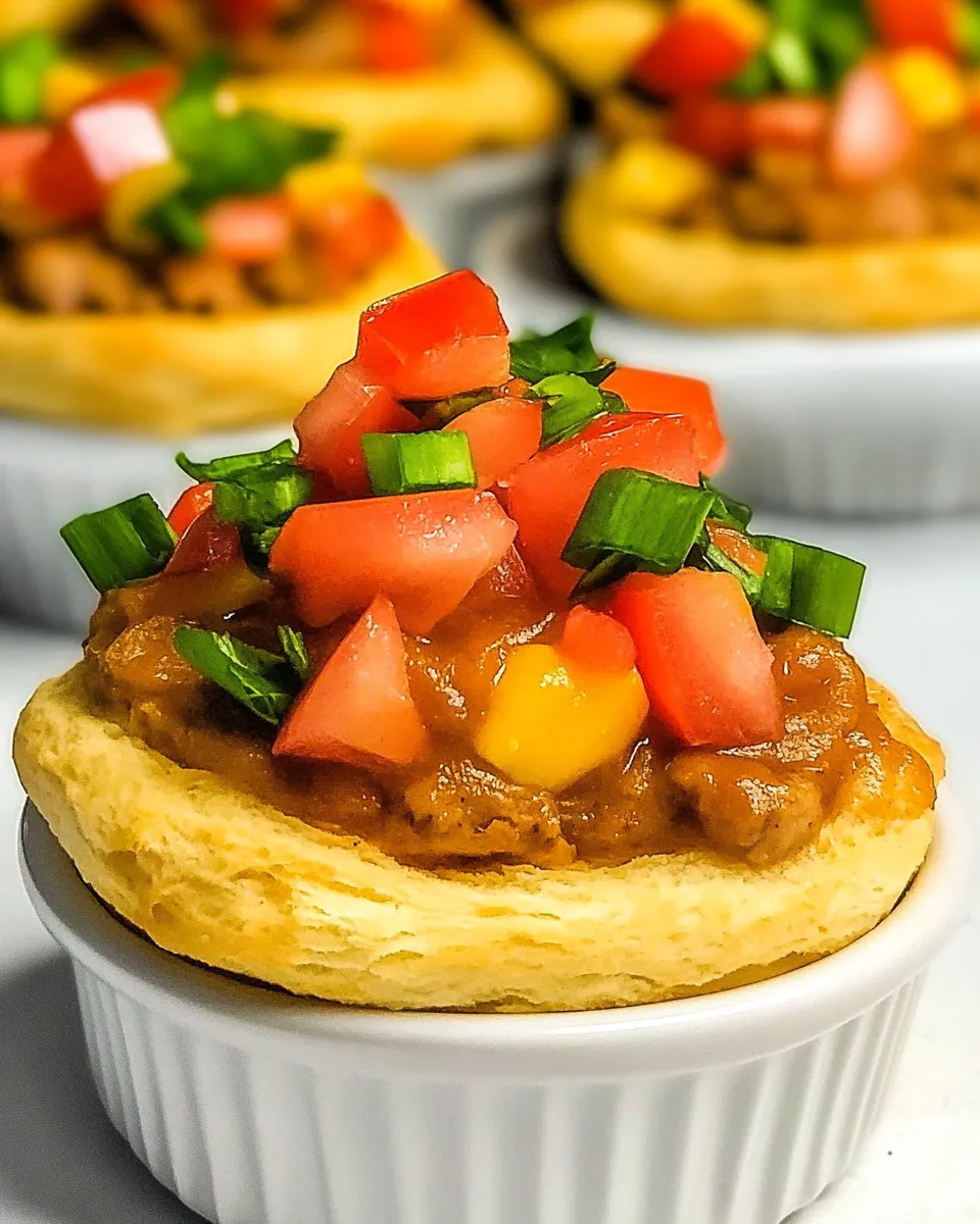 Easy Taco Biscuit Cups recipe photo